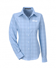 Devon & Jones Ladies' Crown Collection® Glen Plaid Woven Shirt